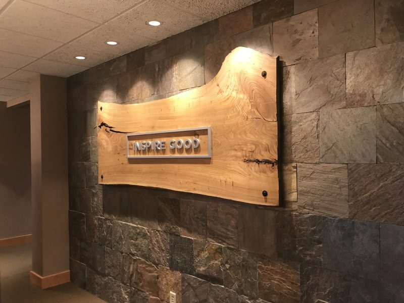 Interior - Community foundation - wooden sign copy